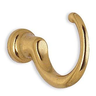 Smedbo B230 7/8 in. Loop Wardrobe Hook in Polished Brass from the Classic Collection